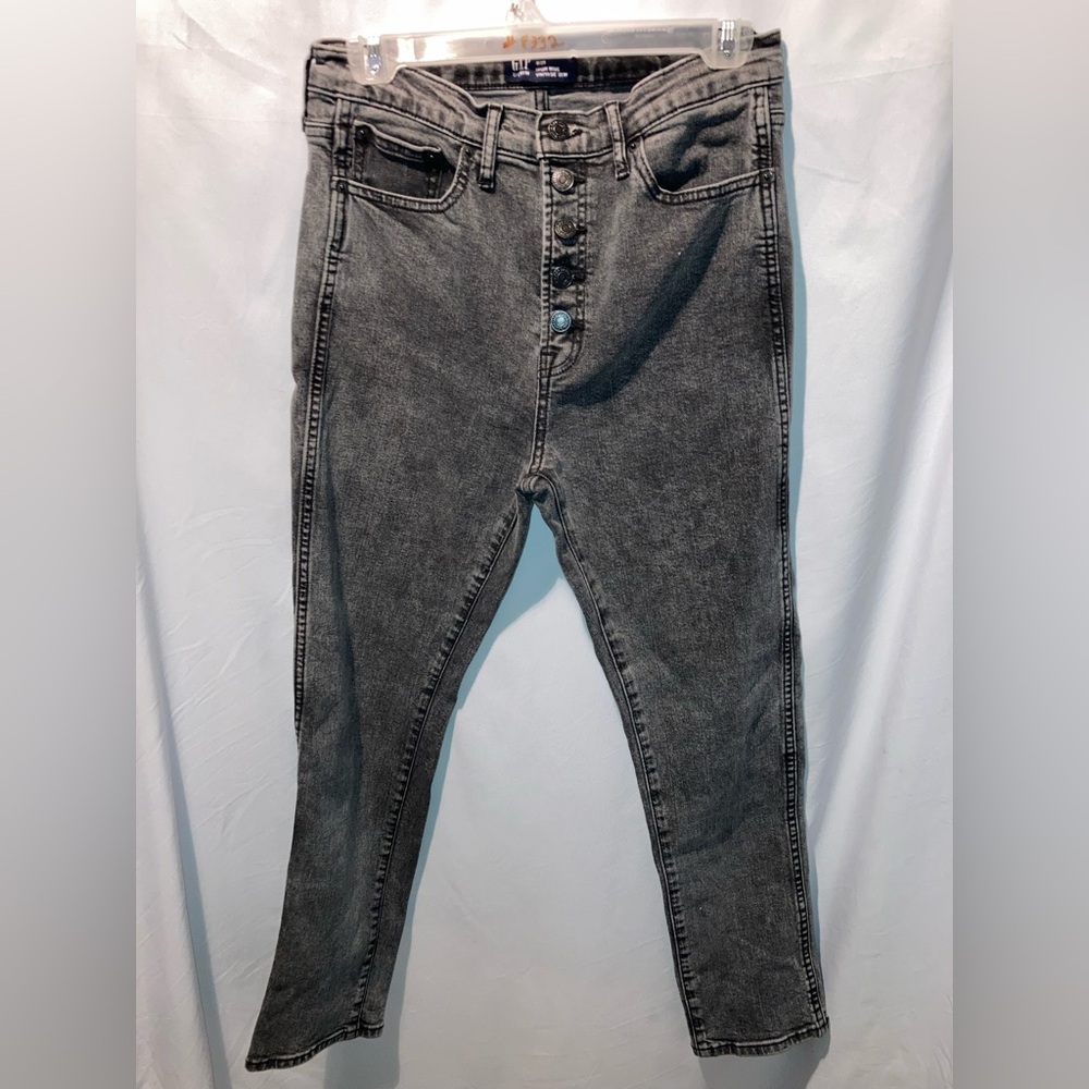 Women's Gap High Rise Vintage Slim Black Denim Jeans